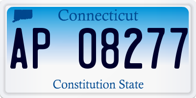CT license plate AP08277