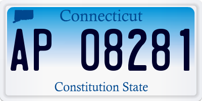 CT license plate AP08281