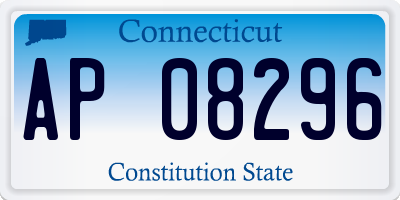 CT license plate AP08296