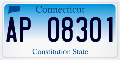 CT license plate AP08301