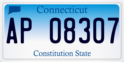 CT license plate AP08307