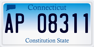 CT license plate AP08311