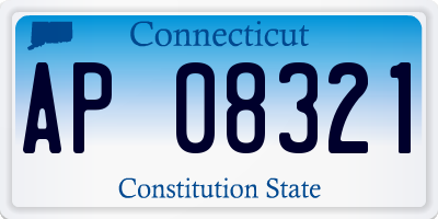 CT license plate AP08321
