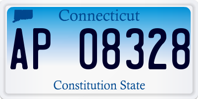 CT license plate AP08328