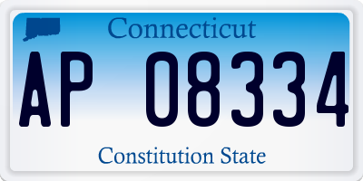CT license plate AP08334