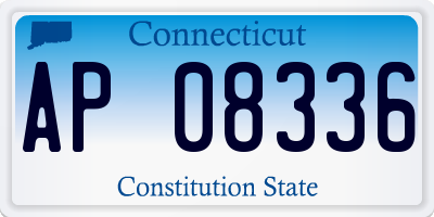CT license plate AP08336