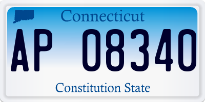 CT license plate AP08340