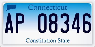 CT license plate AP08346