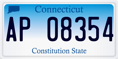 CT license plate AP08354