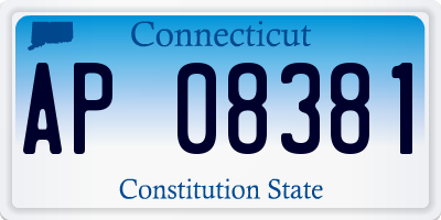 CT license plate AP08381