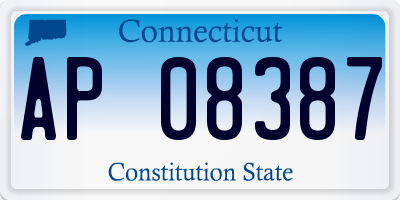 CT license plate AP08387