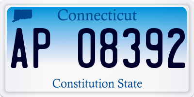 CT license plate AP08392