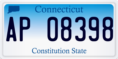 CT license plate AP08398