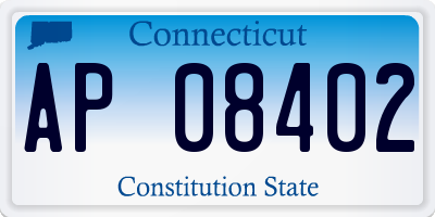 CT license plate AP08402