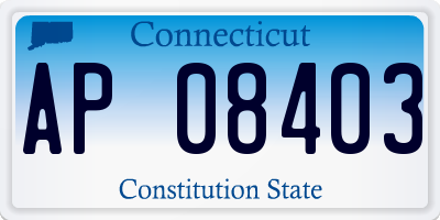CT license plate AP08403