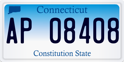 CT license plate AP08408
