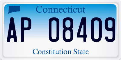 CT license plate AP08409