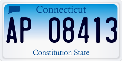 CT license plate AP08413