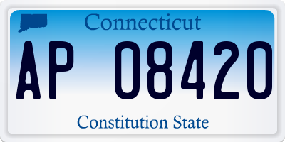 CT license plate AP08420