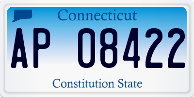 CT license plate AP08422