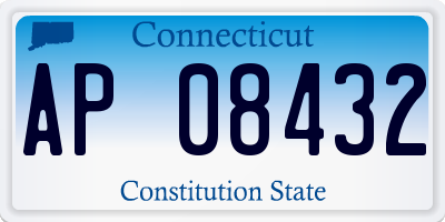 CT license plate AP08432