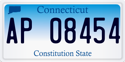 CT license plate AP08454