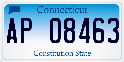 CT license plate AP08463