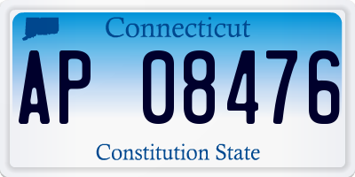 CT license plate AP08476