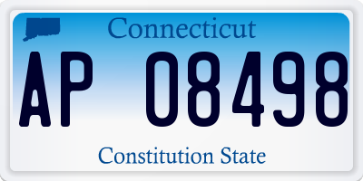 CT license plate AP08498
