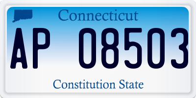 CT license plate AP08503