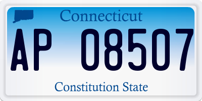 CT license plate AP08507