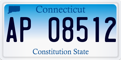 CT license plate AP08512