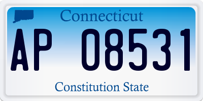 CT license plate AP08531