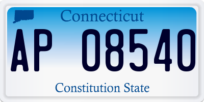 CT license plate AP08540