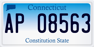 CT license plate AP08563