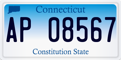CT license plate AP08567