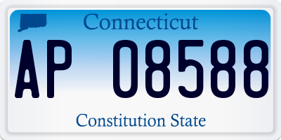 CT license plate AP08588