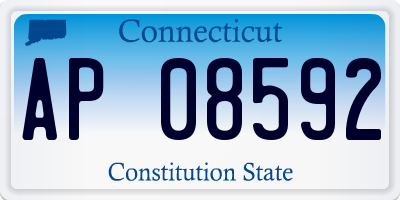CT license plate AP08592