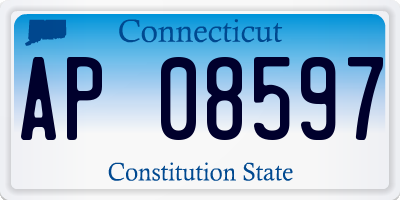 CT license plate AP08597