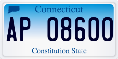 CT license plate AP08600