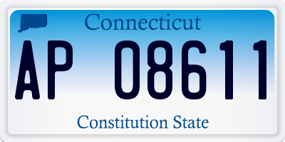 CT license plate AP08611