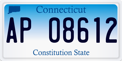 CT license plate AP08612
