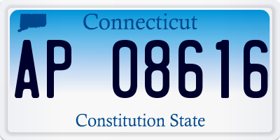 CT license plate AP08616