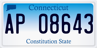 CT license plate AP08643