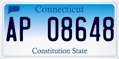 CT license plate AP08648