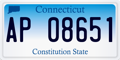 CT license plate AP08651