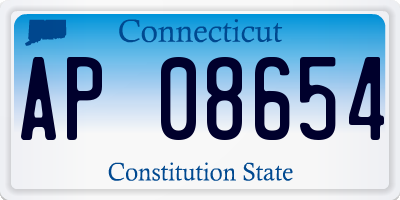 CT license plate AP08654