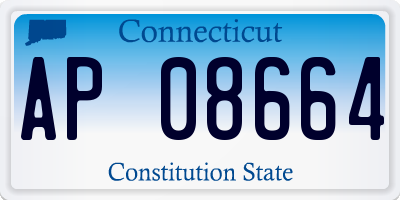CT license plate AP08664