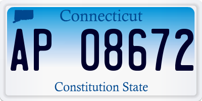 CT license plate AP08672