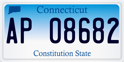CT license plate AP08682